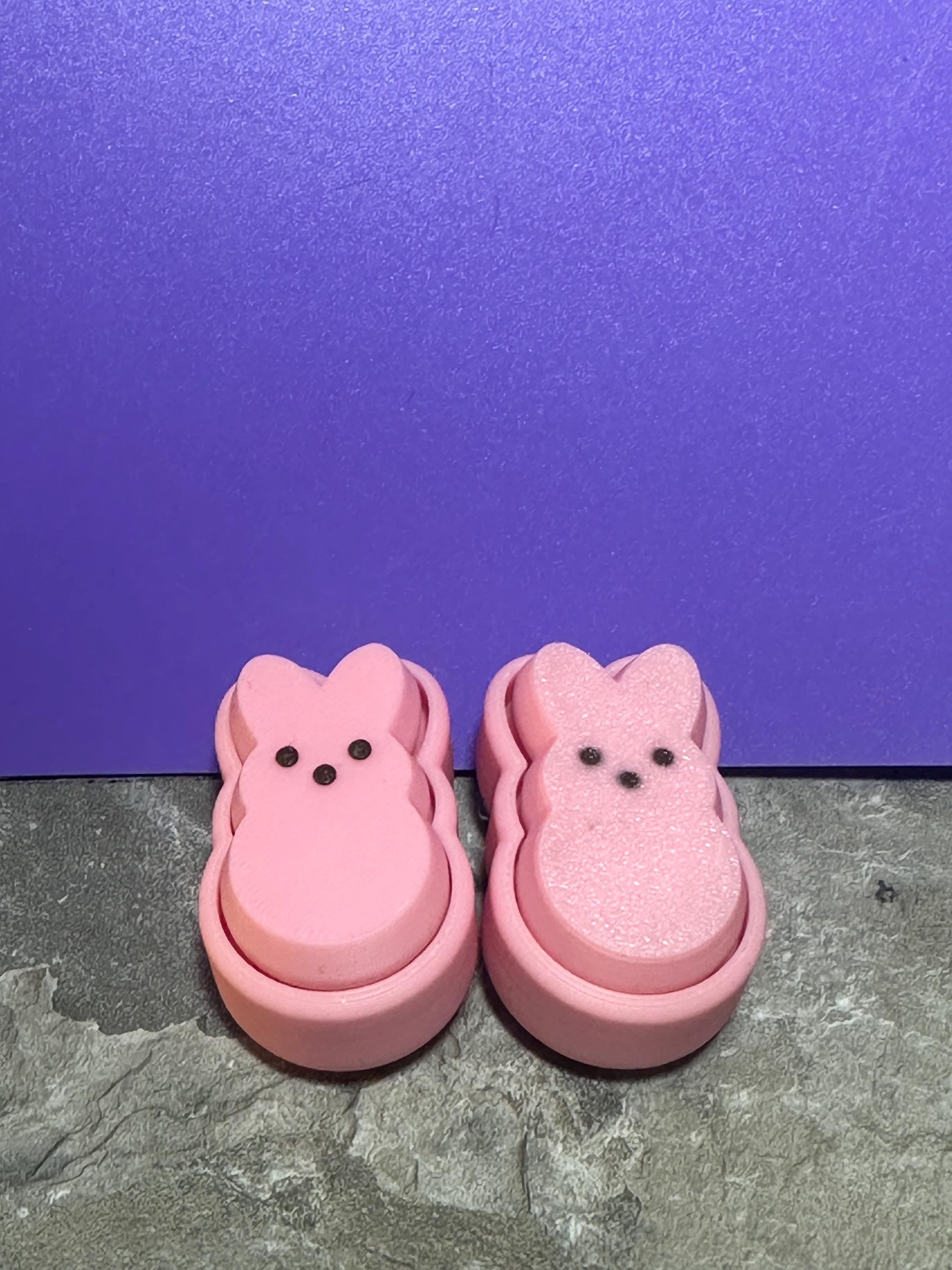 Easter bunny fidget clicker toy keychain. ASMR ADHD autism stim fidget.