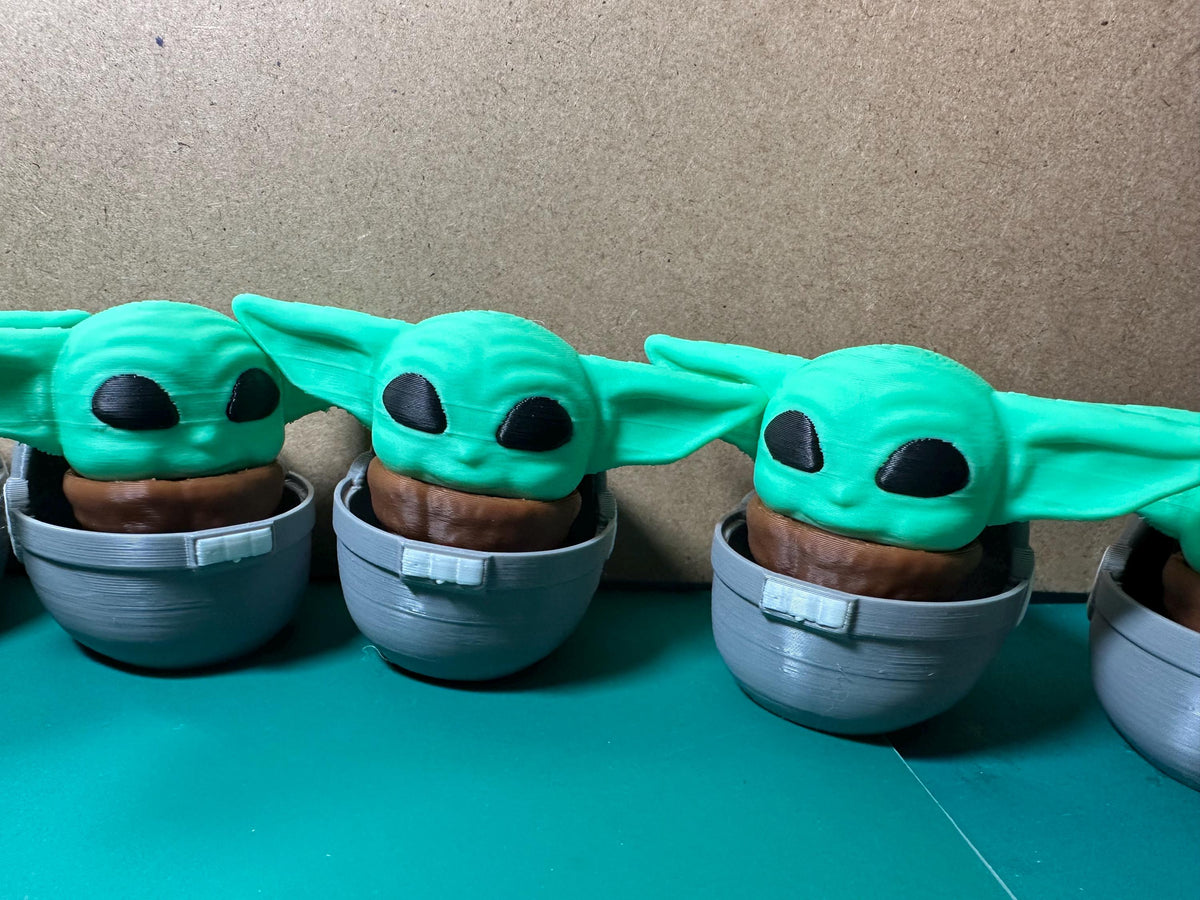 The Child riding in his basket Fidget clicker toy, from the Mandalorian, baby yoda ASMR Autism ADHD