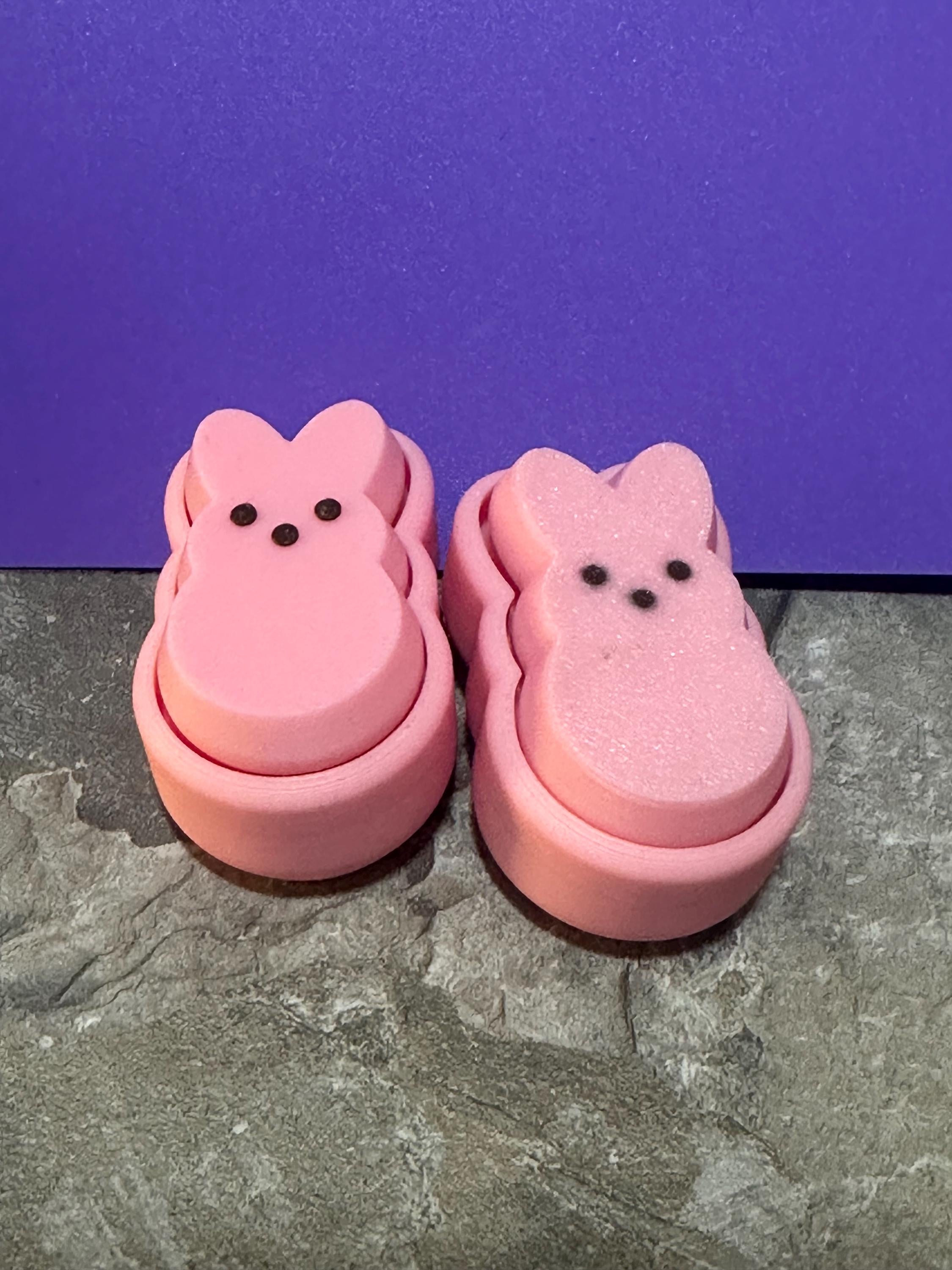Easter bunny fidget clicker toy keychain. ASMR ADHD autism stim fidget.