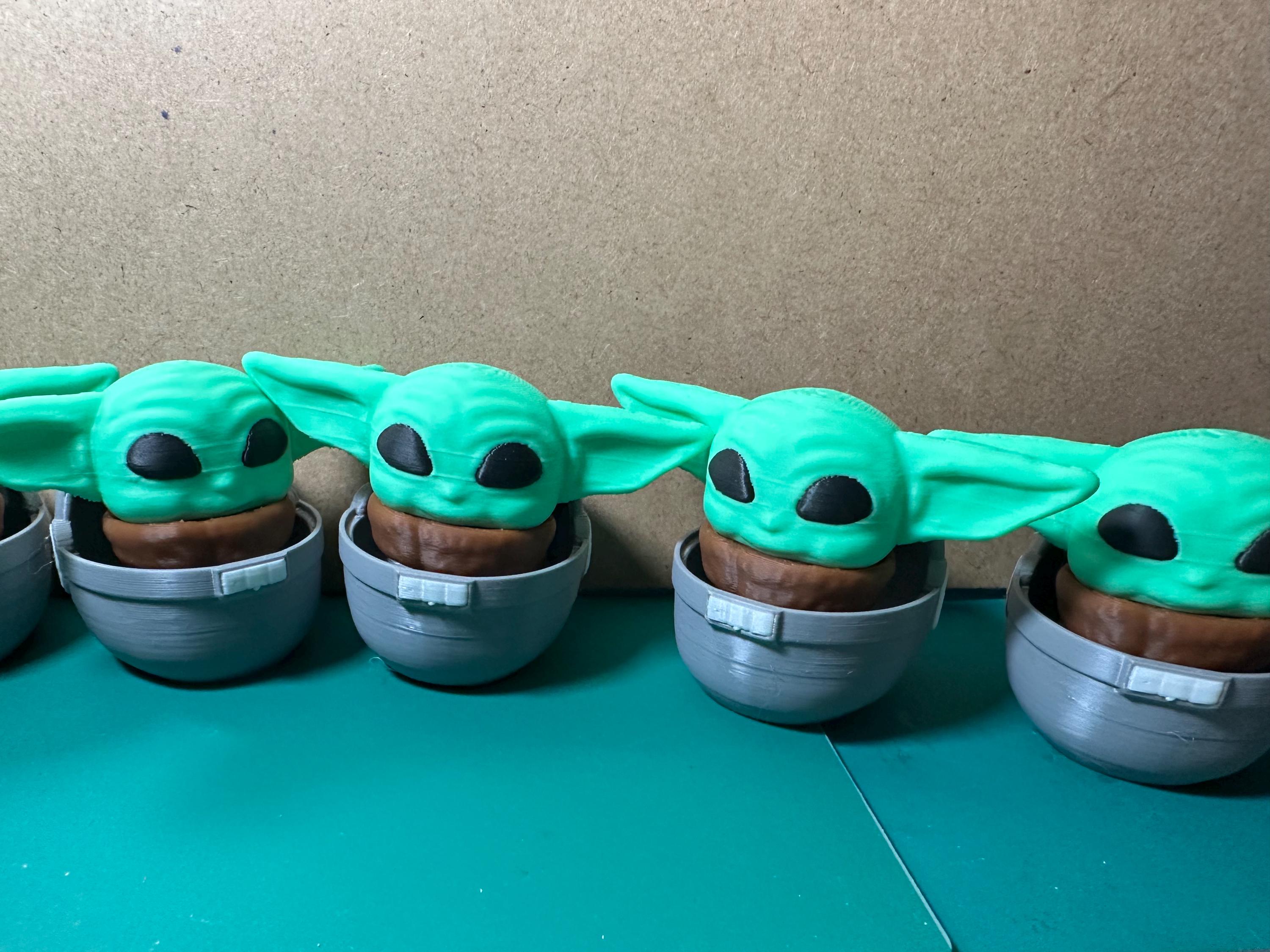 The Child riding in his basket Fidget clicker toy, from the Mandalorian, baby yoda ASMR Autism ADHD