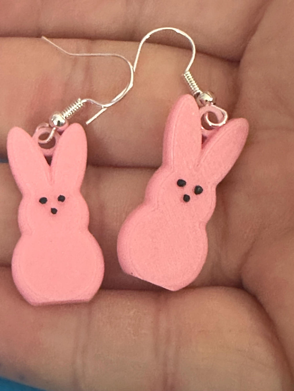 Marshmallow Easter Bunny and chick Earrings: Quirky Statement Jewelry.