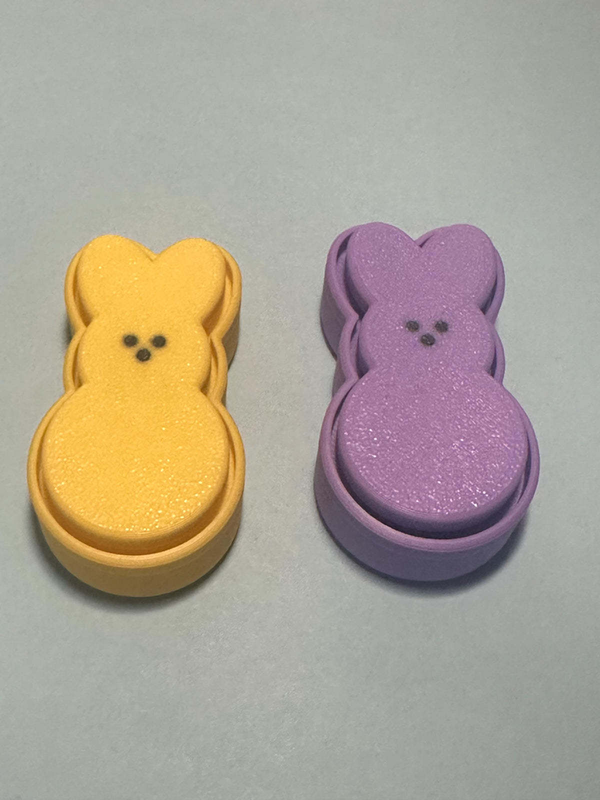 Easter bunny fidget clicker toy keychain. ASMR ADHD autism stim fidget.
