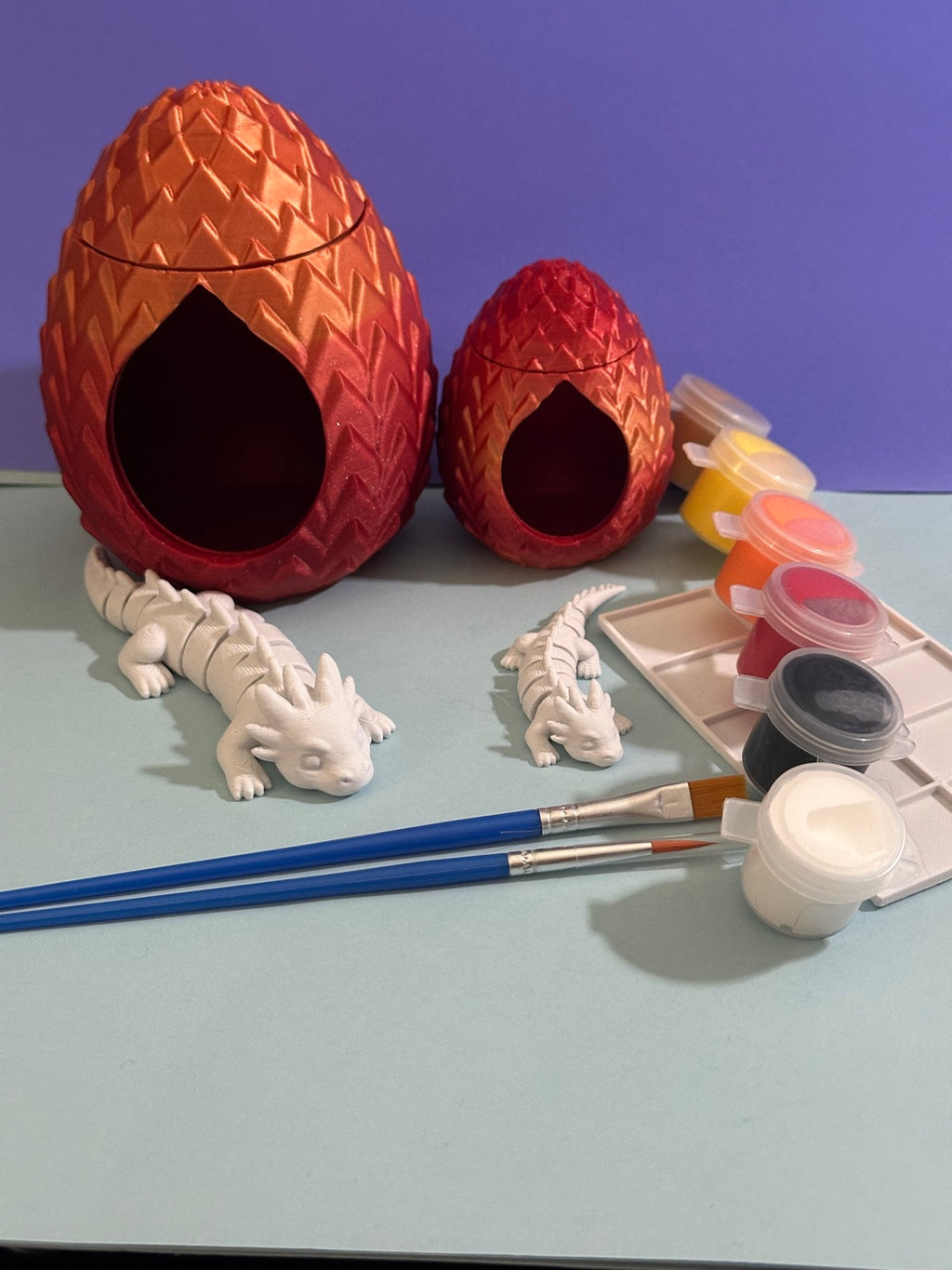 DIY Paint Your Own Dragon Kit with Dragon Egg - 3D Printed Articulated Dragon Painting Kit