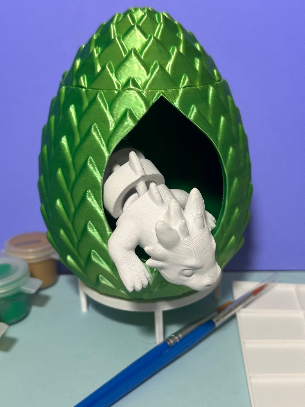 DIY Paint Your Own Dragon Kit with Dragon Egg - 3D Printed Articulated Dragon Painting Kit