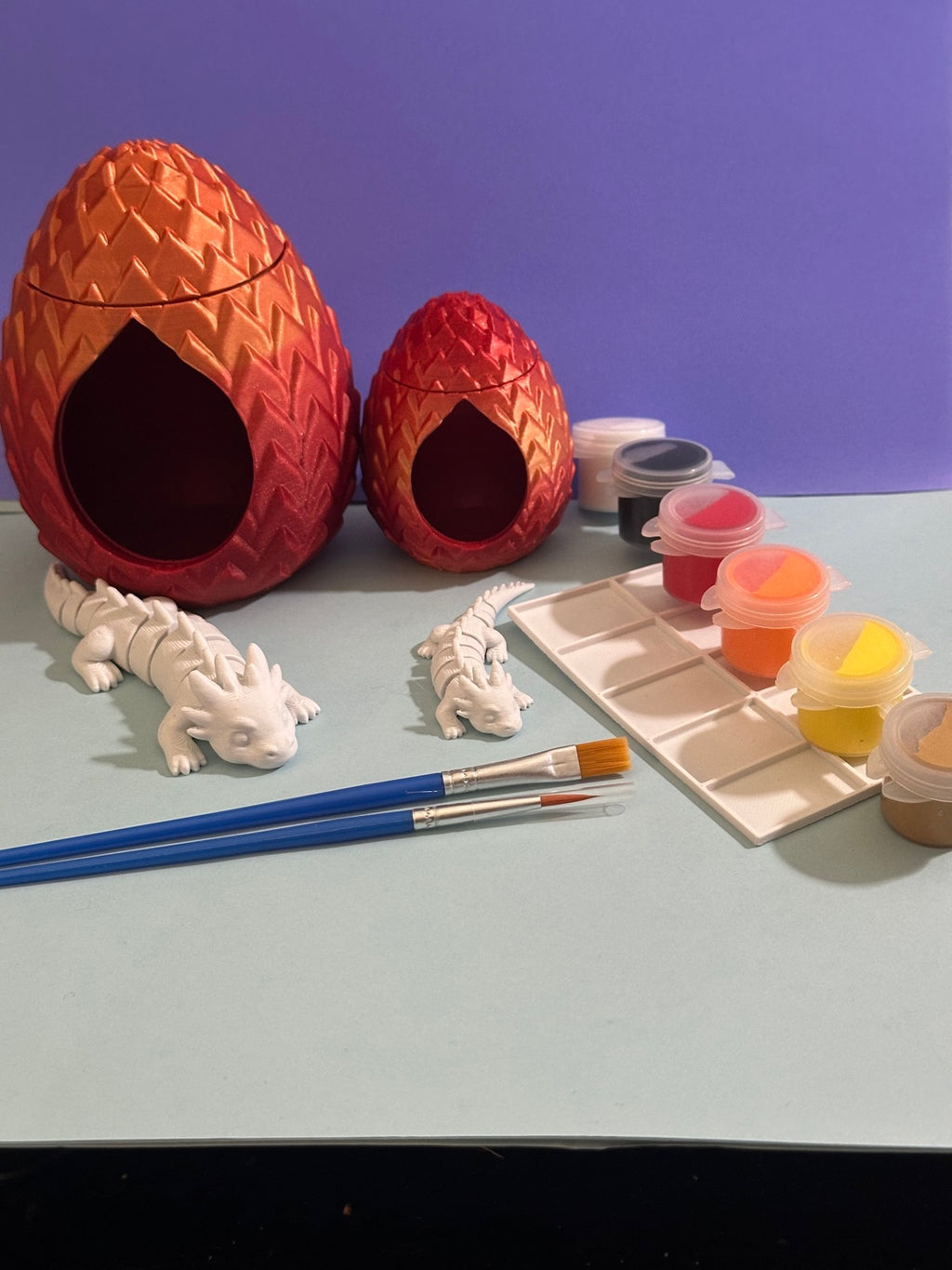 DIY Paint Your Own Dragon Kit with Dragon Egg - 3D Printed Articulated Dragon Painting Kit