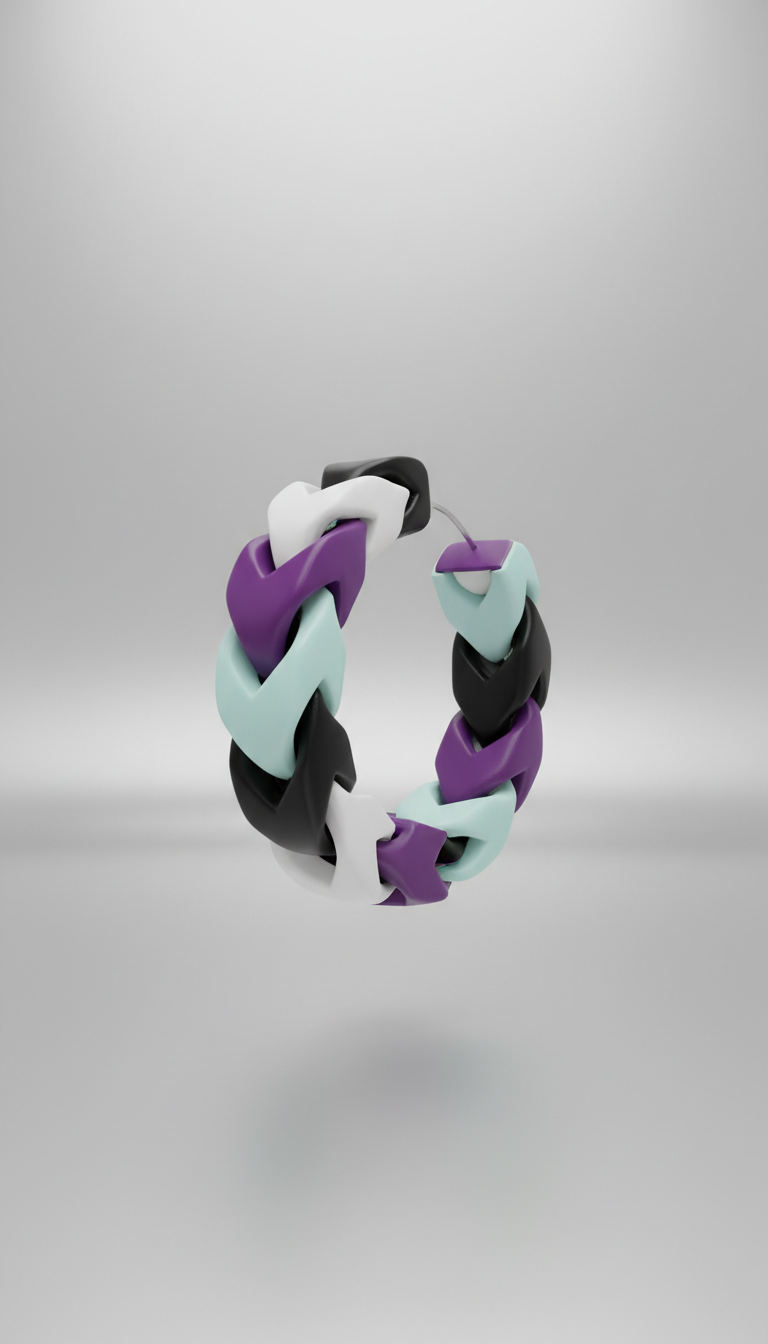 3D-Printed Matte Hoop Earrings