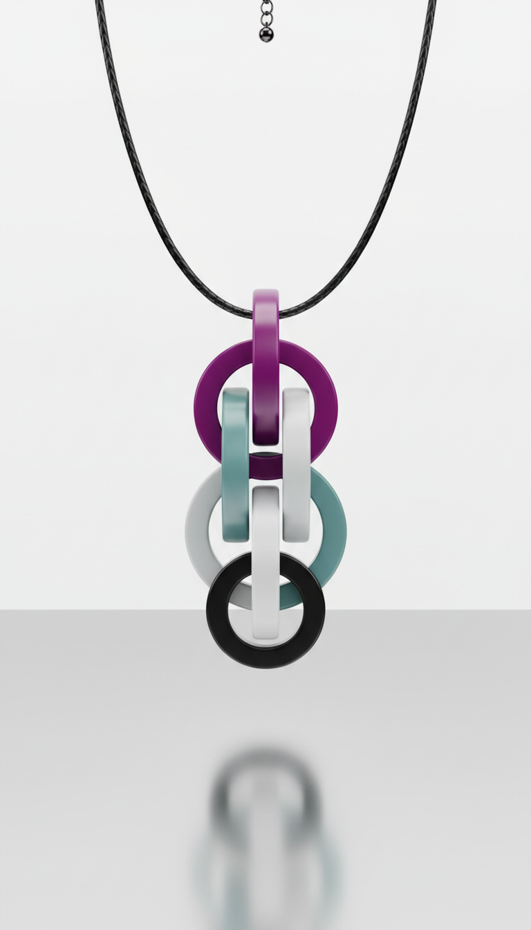 Interactive Fidget Pendant Necklace
