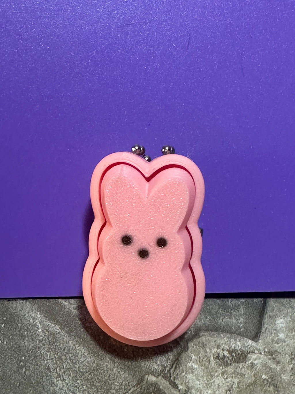 Easter bunny fidget clicker toy keychain. ASMR ADHD autism stim fidget.