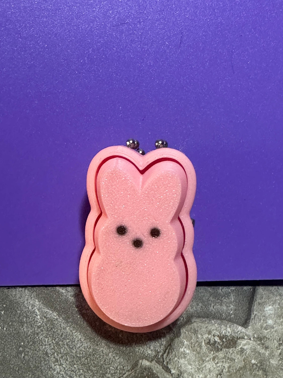 Easter bunny fidget clicker toy keychain. ASMR ADHD autism stim fidget.
