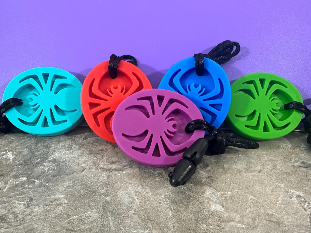 Spider chew necklace sensory toy