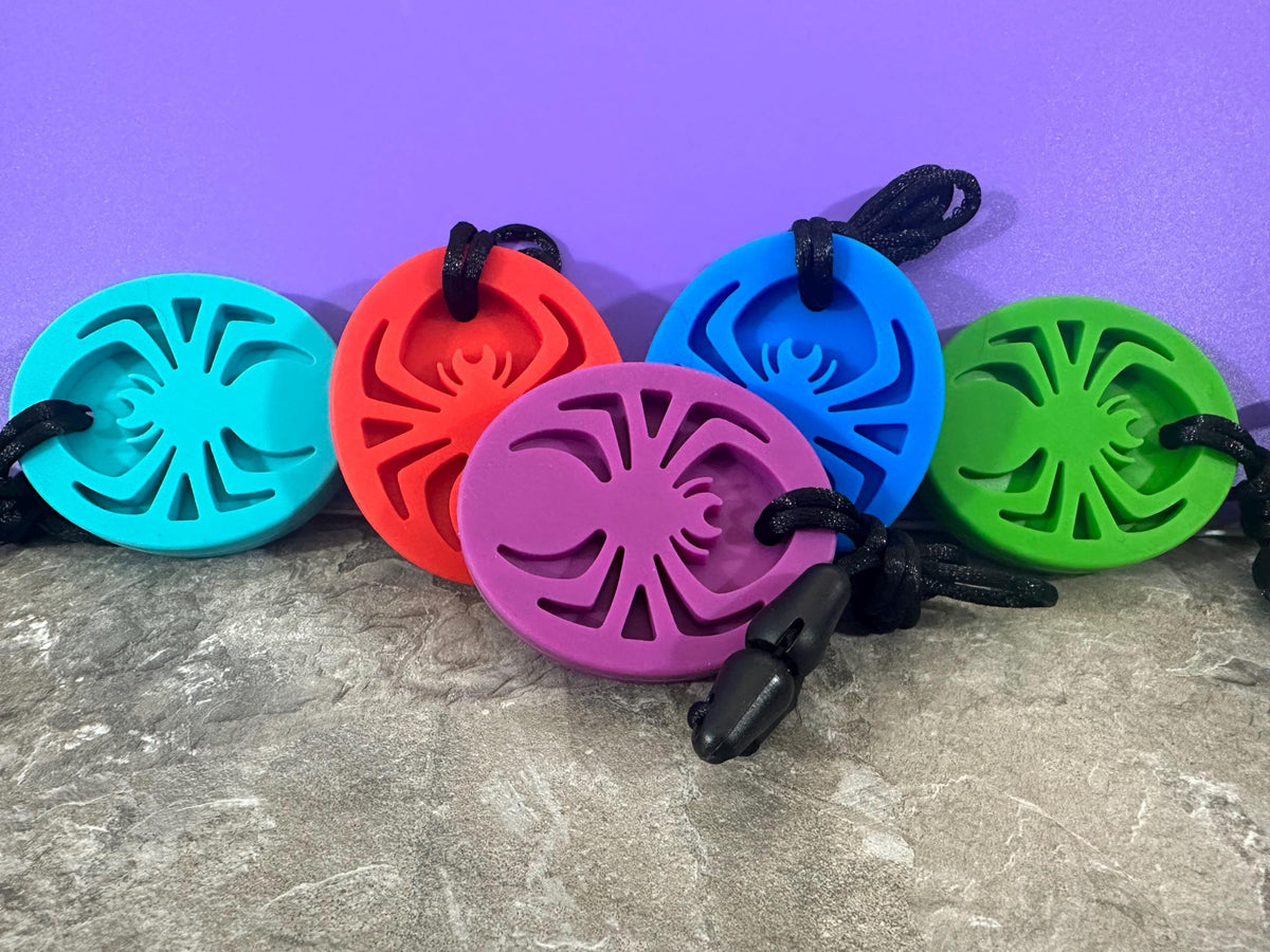 Spider chew necklace sensory toy