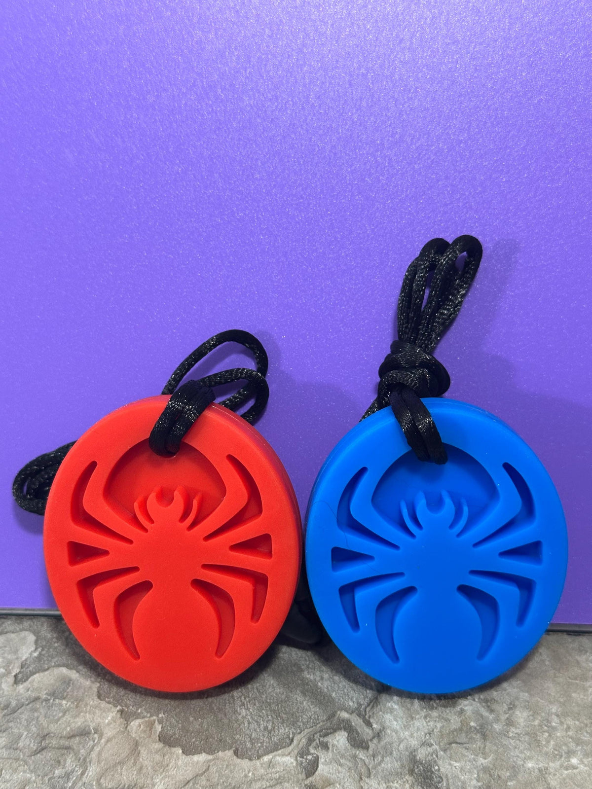 Red spider chew necklace